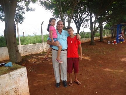 Paulão, Bruna e o afilhado Luis Augsuto