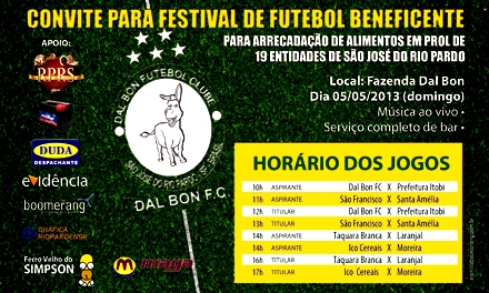 <a href="home/noticia/11051">IV Etapa Festival Boletim Esportivo a ser realizada em 05-05-2013- Dal Bon divulga o cartaz/convite para os participantes do evento</a>